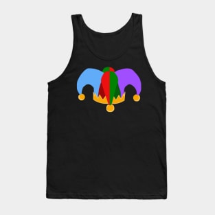 Colorful Novelty Court Jester Hat Tank Top